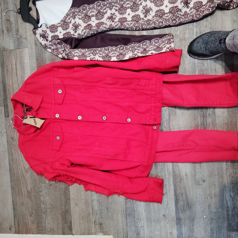 DSQUARED Red Lightweight Jacket